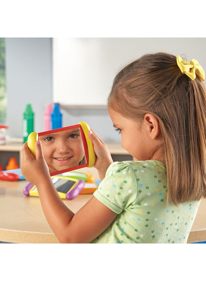 Learning Resources All About Me 2-in-1 Mirrors (Set of 6, 20cm, Child-Safe Plastic, Ages 18m+) 29x15.5x7.9cm - Image 4