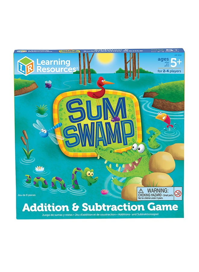Learning Resources Sum Swamp Math Game (Board Game, Ages 5+, Addition & Subtraction) 25.4x25.4x3.8cm - Image 1