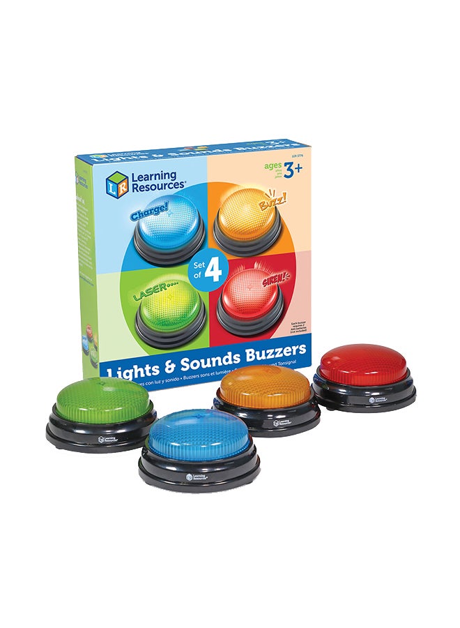 Learning Resources - 4-Piece Lights and Sounds Buzzers - Image 1