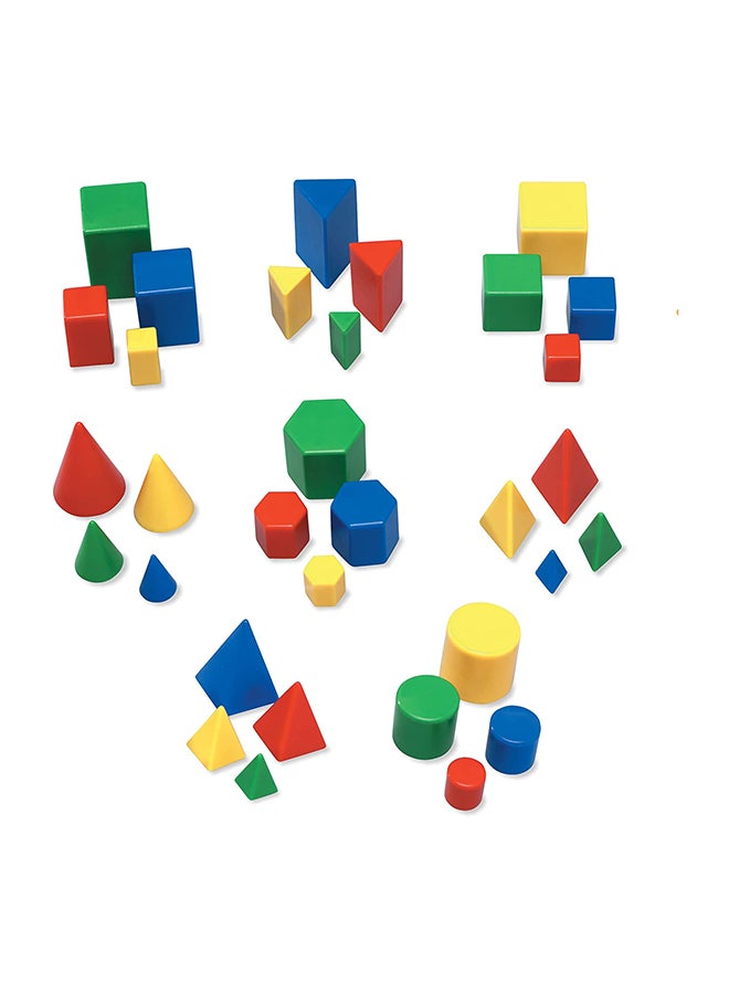 Learning Resources Mini GeoSolids (Set of 32, 2.5cm, Multi-Color Plastic, Ages 5+) 19.8x11.9x7.6cm - Image 3