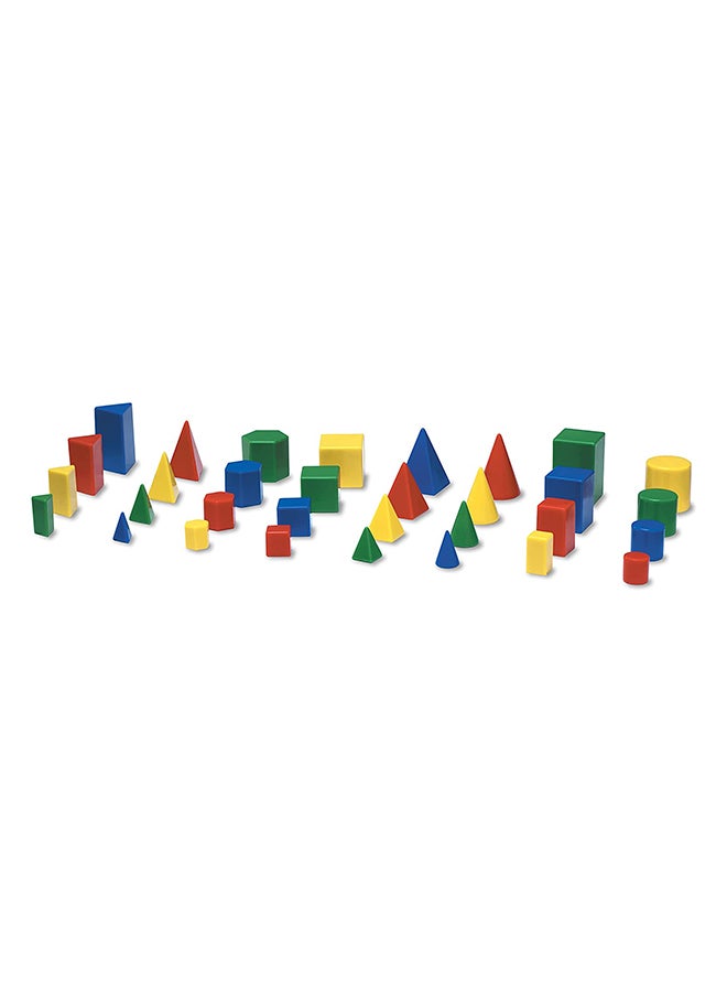 Learning Resources Mini GeoSolids (Set of 32, 2.5cm, Multi-Color Plastic, Ages 5+) 19.8x11.9x7.6cm - Image 4