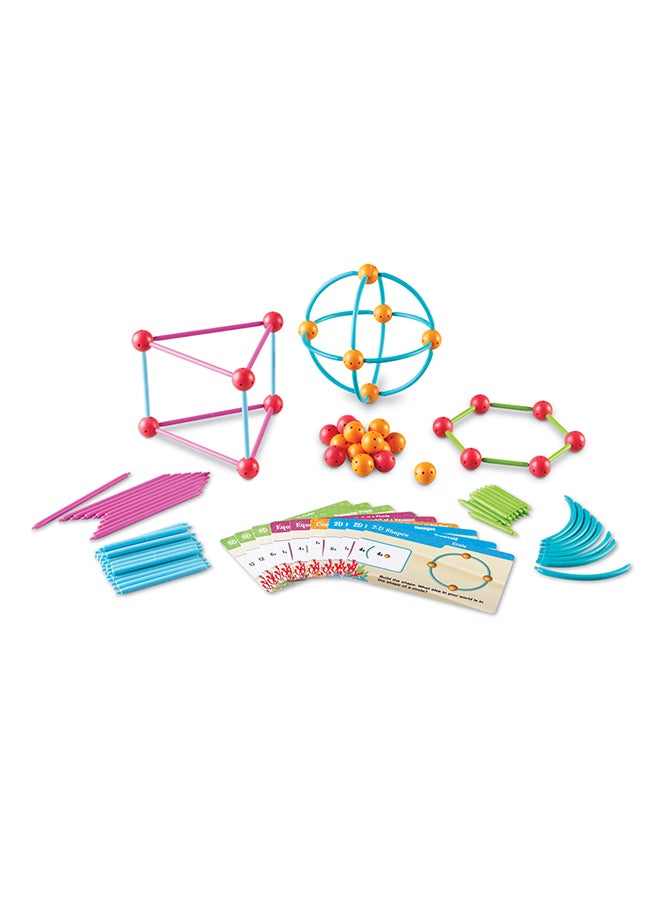 Learning Resources Dive Into Shapes! Geometry Set (129-Piece, Multi-Color, Ages 6+) 25.1x20.6x5.8cm - Image 2