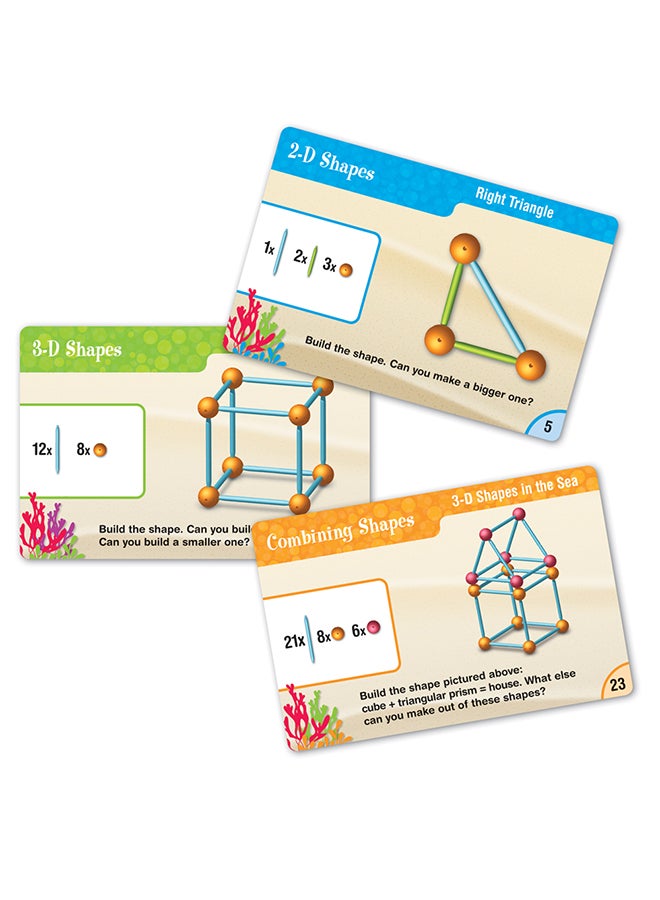 Learning Resources Dive Into Shapes! Geometry Set (129-Piece, Multi-Color, Ages 6+) 25.1x20.6x5.8cm - Image 3