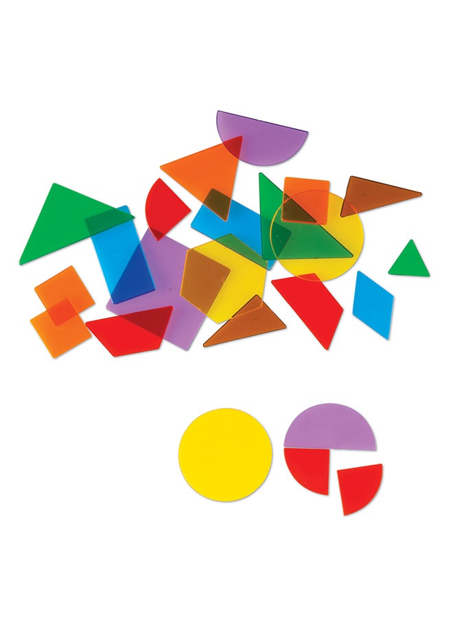 Learning Resources Translucent Geometric Shapes (408-Piece Bulk Set, Multi-Color, Ages 4+) 15.7x15.7x13cm - Image 2