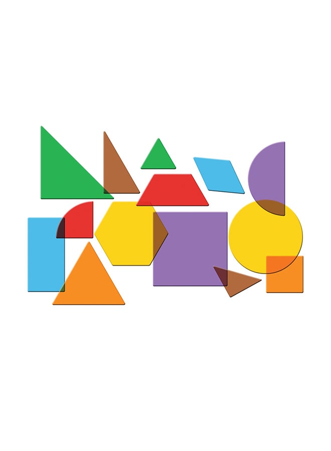 Learning Resources Translucent Geometric Shapes (408-Piece Bulk Set, Multi-Color, Ages 4+) 15.7x15.7x13cm - Image 3