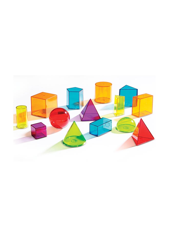 Learning Resources View-Thru Geometric Solids (14-Piece Set, 5cm, Transparent, Ages 8+) 3cm - Image 2