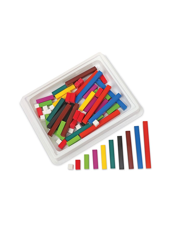 Learning Resources Cuisenaire Rods (74-Piece Introductory Set, Multi-Color Wood, Ages 5+) 23.4x18.5x3.8cm - Image 1