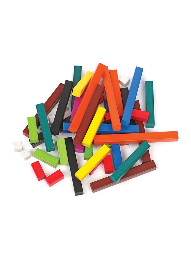 Learning Resources Cuisenaire Rods (74-Piece Introductory Set, Multi-Color Wood, Ages 5+) 23.4x18.5x3.8cm - Image 2
