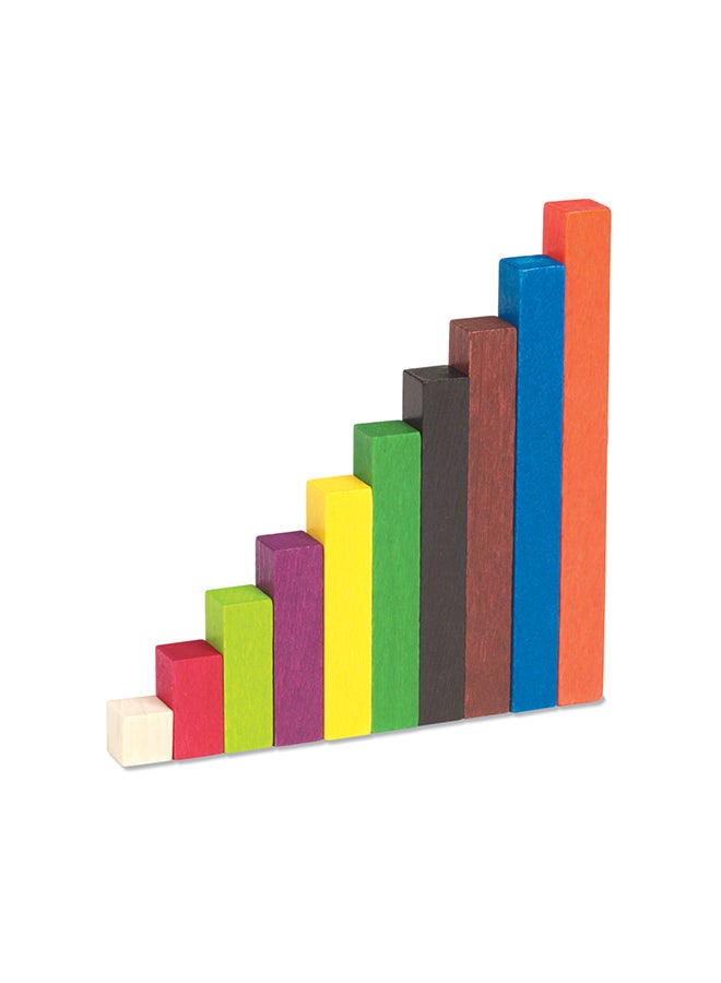 Learning Resources Cuisenaire Rods (74-Piece Introductory Set, Multi-Color Wood, Ages 5+) 23.4x18.5x3.8cm - Image 3