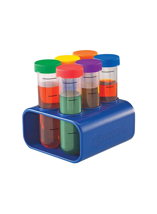 Learning Resources Primary Science Jumbo Test Tubes (Set of 6 with Stand, Ages 3+) 14.7x14.7x14cm - Image 1