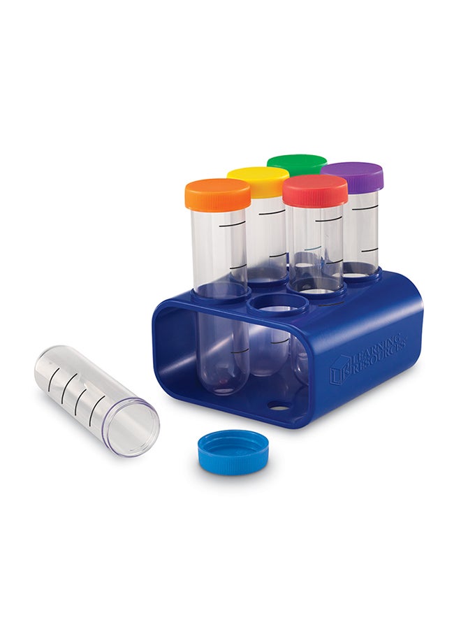 Learning Resources Primary Science Jumbo Test Tubes (Set of 6 with Stand, Ages 3+) 14.7x14.7x14cm - Image 2