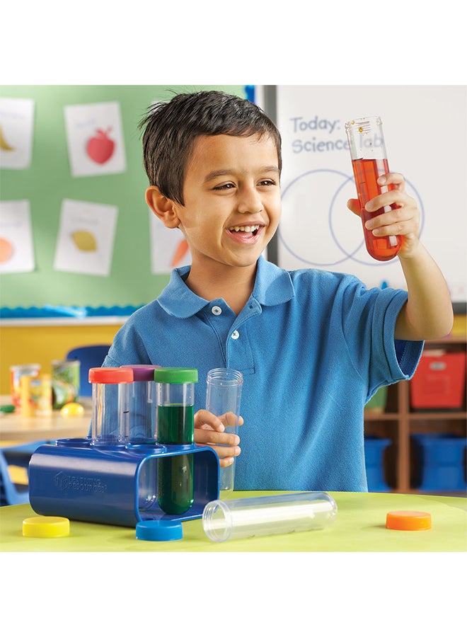 Learning Resources Primary Science Jumbo Test Tubes (Set of 6 with Stand, Ages 3+) 14.7x14.7x14cm - Image 3