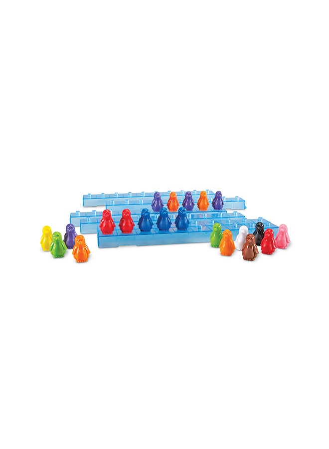 Learning Resources Penguins On Ice Math Set (110-Piece, 10 Bars & 100 Penguins, Ages 5+) 33.5x20.6x8.9cm - Image 2