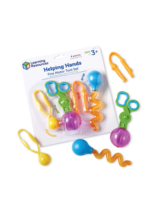 Learning Resources Helping Hands Fine Motor Tool Set (4-Piece, Multi-Color, Ages 3+) - Image 2