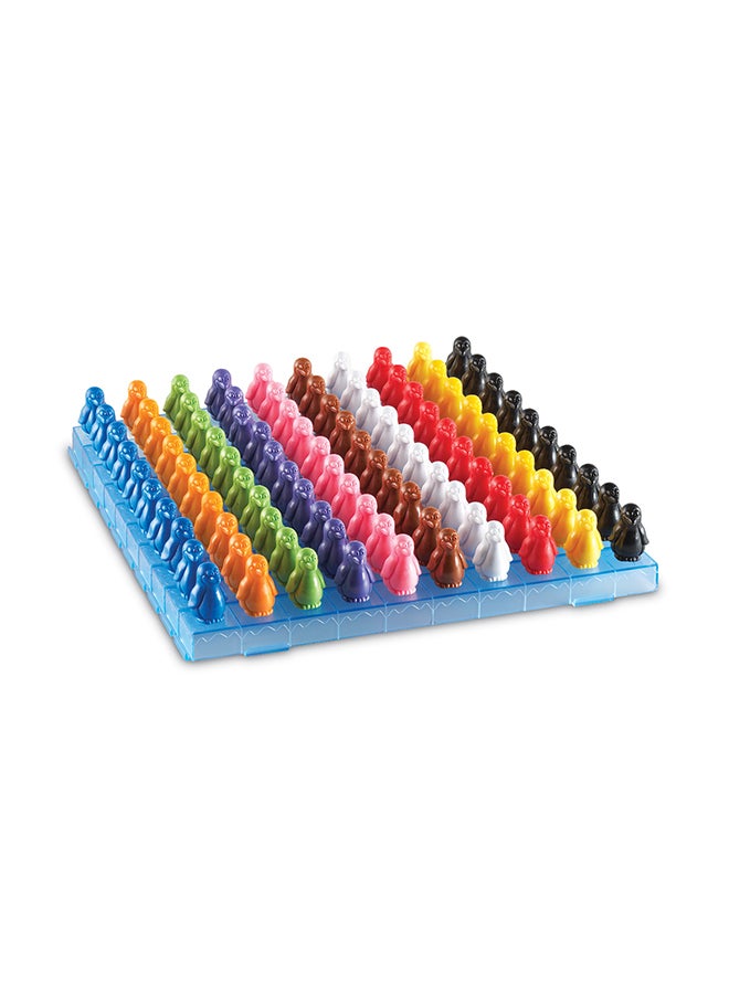 Learning Resources Penguins On Ice Math Set (110-Piece, 10 Bars & 100 Penguins, Ages 5+) 33.5x20.6x8.9cm - Image 4