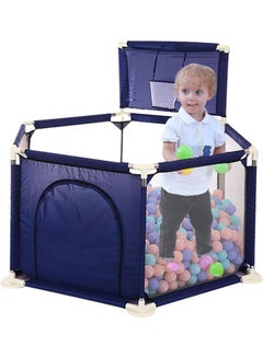 Arabest Foldable Activity Center Playpen With Basketball Hoop 130x130x110cm  - Image 2
