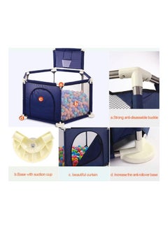 Arabest Foldable Activity Center Playpen With Basketball Hoop 130x130x110cm  - Image 5