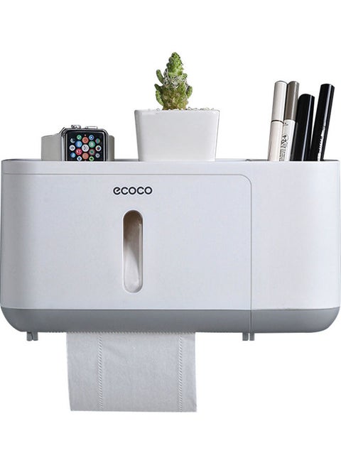 Wall Mounted Coreless Paper Towel Dispenser Grey 10.6x5.3x4.9inch