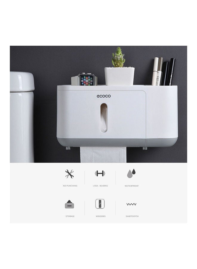 ecoco - Wall Mounted Coreless Paper Towel Dispenser Grey 10.6x5.3x4.9inch - Image 1