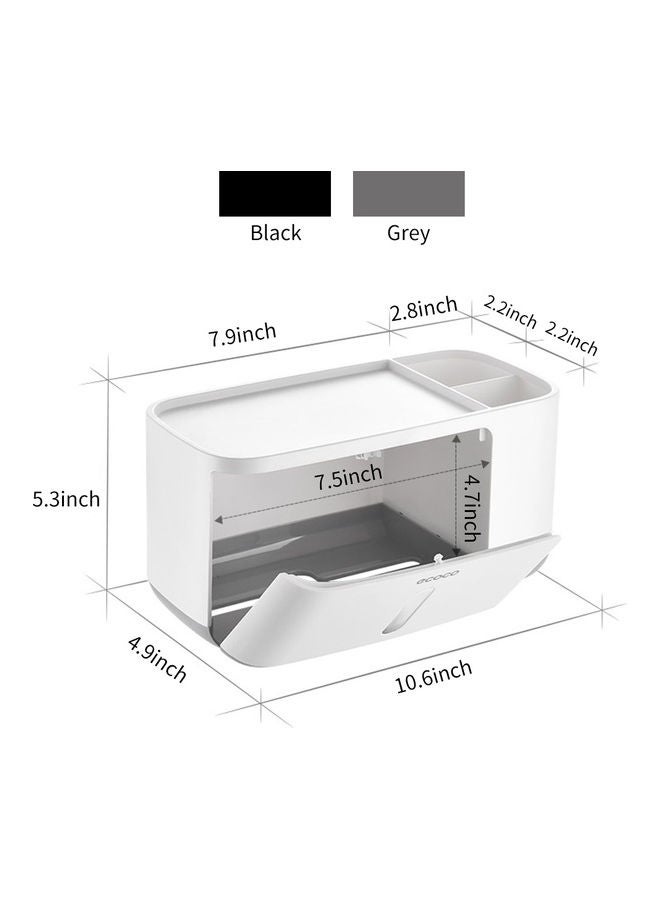 ecoco - Wall Mounted Coreless Paper Towel Dispenser Grey 10.6x5.3x4.9inch - Image 1