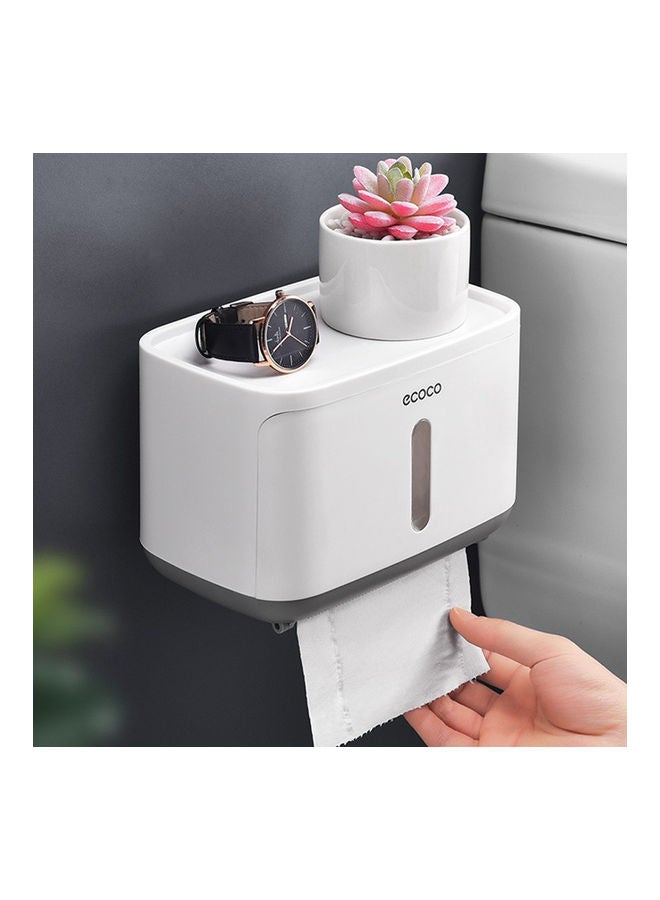 ecoco - Wall Mounted Coreless Paper Towel Dispenser Grey 10.6x5.3x4.9inch - Image 1