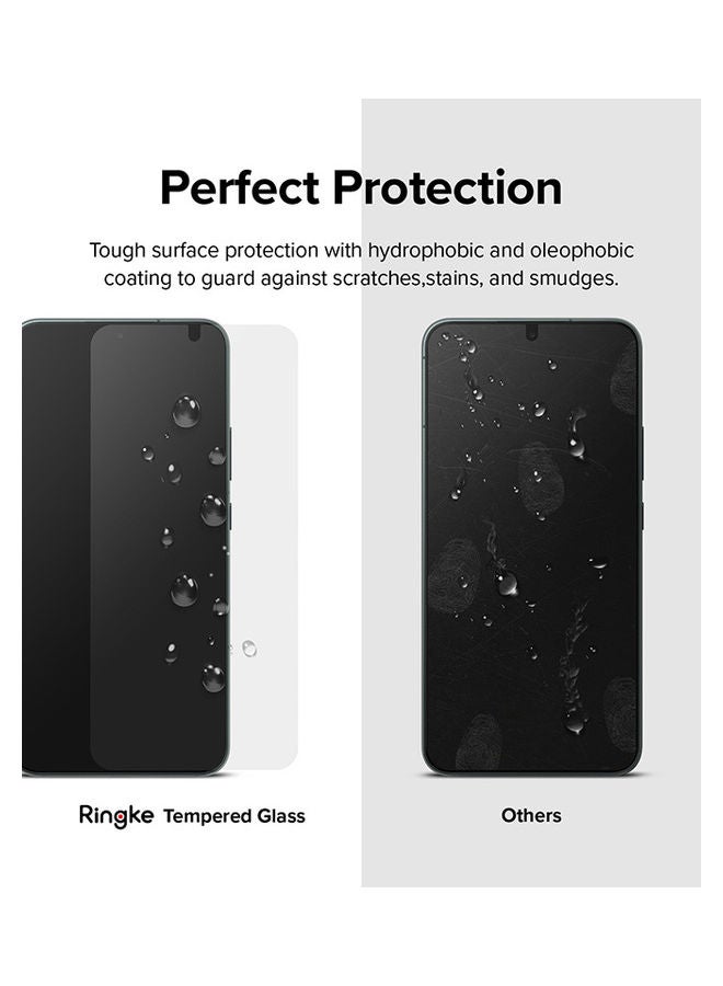 Ringke Tempered Glass (Pack of 2) for Samsung Galaxy S22 Screen Protector, Invisible Defender HD Quality, Anti-Scratch Technology Clear - Image 5