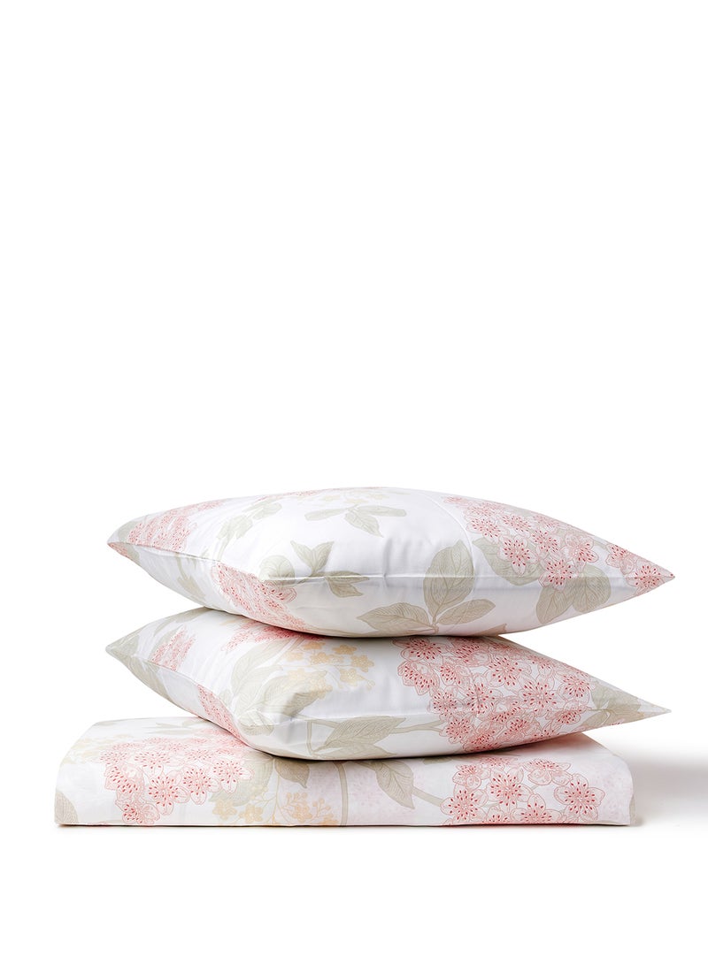 Duvet Cover Set - With 1 Duvet Cover 260X220 Cm And 2 Pillow Cover 50X75 Cm - For Super King Size Mattress - 100% Cotton Cordelia Percale - 180 Thread Count Blush
