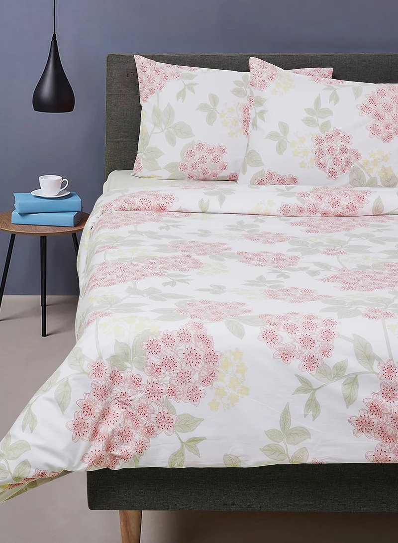 Noon East Duvet Cover Set - With 1 Duvet Cover 260X220 Cm And 2 Pillow Cover 50X75 Cm - For Super King Size Mattress - 100% Cotton Cordelia Percale - 180 Thread Count Blush
