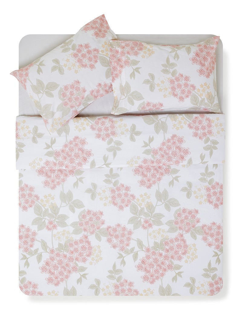Duvet Cover Set - With 1 Duvet Cover 260X220 Cm And 2 Pillow Cover 50X75 Cm - For Super King Size Mattress - 100% Cotton Cordelia Percale - 180 Thread Count Blush