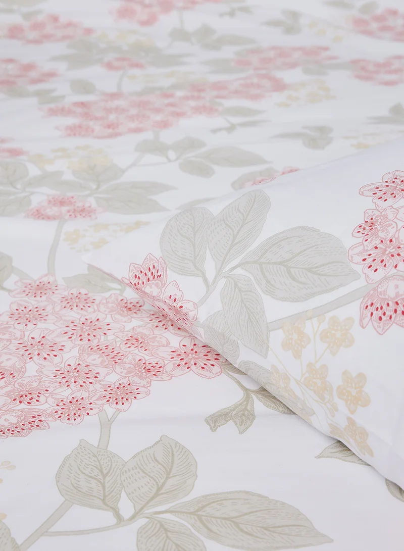 Noon East Duvet Cover Set - With 1 Duvet Cover 260X220 Cm And 2 Pillow Cover 50X75 Cm - For Super King Size Mattress - 100% Cotton Cordelia Percale - 180 Thread Count Blush