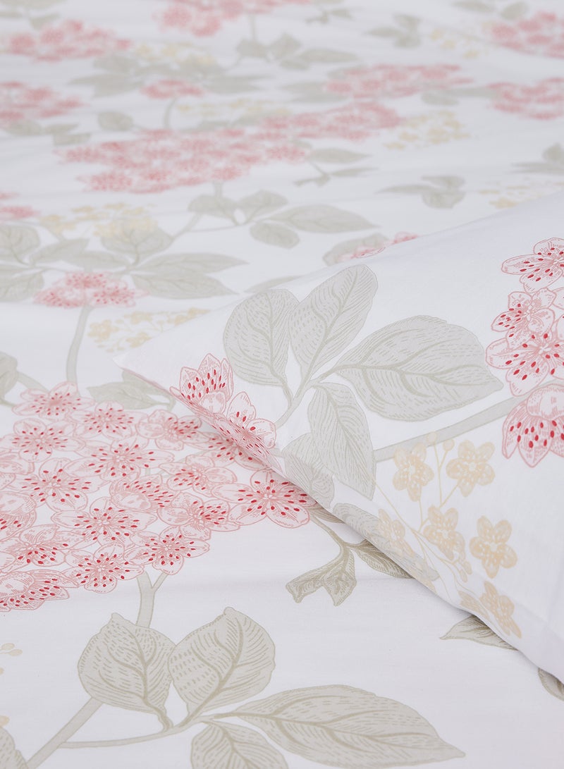 Duvet Cover Set - With 1 Duvet Cover 260X220 Cm And 2 Pillow Cover 50X75 Cm - For Super King Size Mattress - 100% Cotton Cordelia Percale - 180 Thread Count Blush