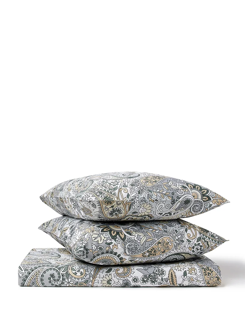 Noon East Duvet Cover Set - With 1 Duvet Cover 160X200 Cm And 2 Pillow Cover 50X75 Cm - For Double Size Mattress - 100% Cotton 180 Thread Count Multicolour 160 x 200cm