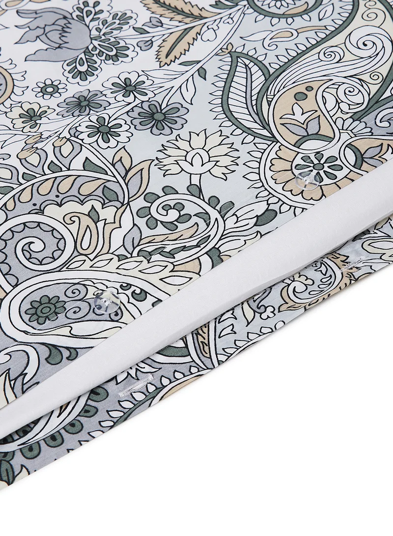 Noon East Duvet Cover Set - With 1 Duvet Cover 160X200 Cm And 2 Pillow Cover 50X75 Cm - For Double Size Mattress - 100% Cotton 180 Thread Count Multicolour 160 x 200cm