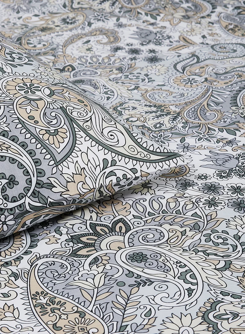 Noon East Duvet Cover Set - With 1 Duvet Cover 160X200 Cm And 2 Pillow Cover 50X75 Cm - For Double Size Mattress - 100% Cotton 180 Thread Count Multicolour 160 x 200cm