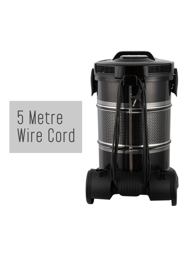 SONASHI - 25L Drum Vacuum Cleaner with Multi Filtration System | Big Dust Capacity with Strong Suction and Super Low Noise | Easy Moveable with Wheels | Dust Full Indicator 2400 W SVC-9029D Black - Image 1