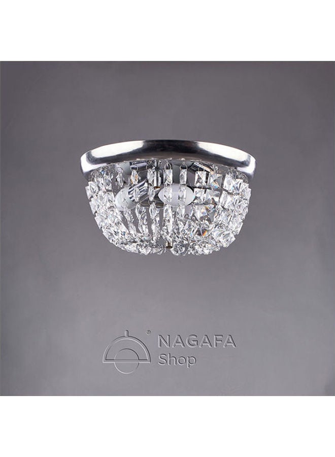 NAGAFA SHOP Nutella Chandelier 3 Bulbs Silver 30x16cm  - Image 1