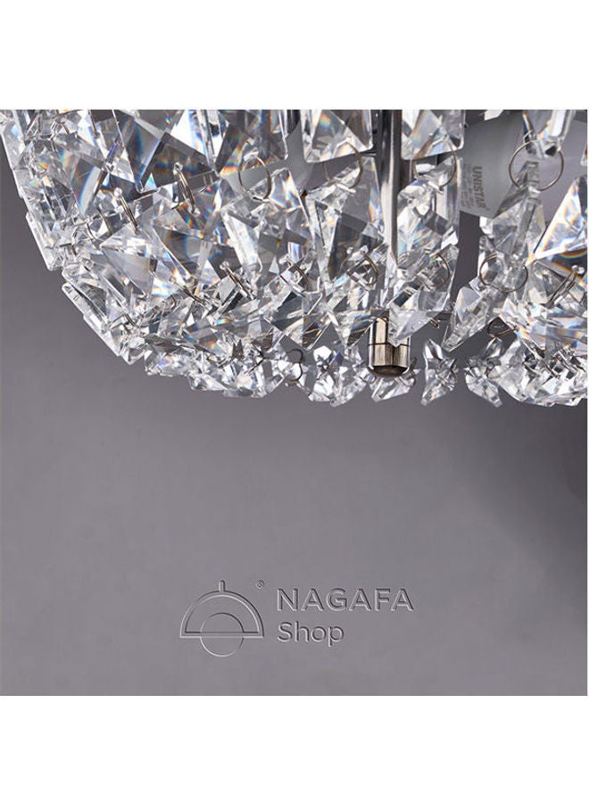 NAGAFA SHOP Nutella Chandelier 3 Bulbs Silver 30x16cm  - Image 3