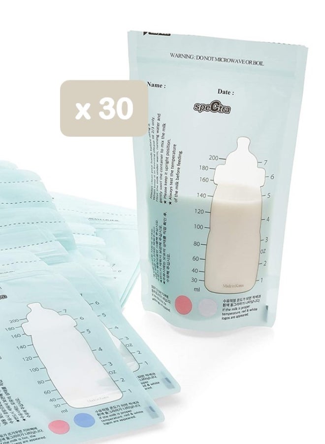 Spectra - Milk Storage Bags With Temperature Sensor - 200ml, Pack Of 30 - Image 1