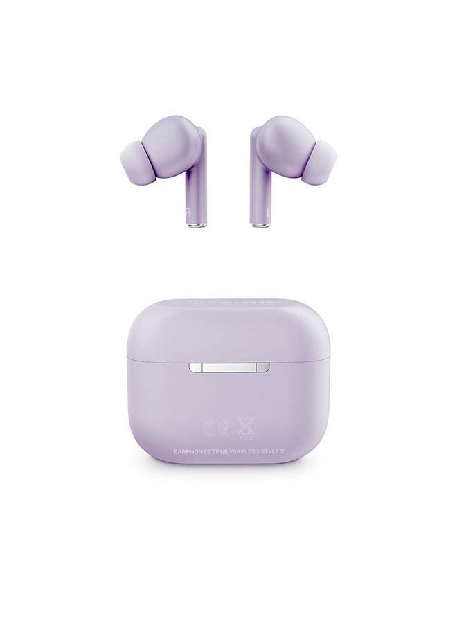 Energy Sistem Earphones True Wireless Style 2 True Wireless Stereo, BT 5.0, Deep Bass, Charging Case Violet  - Image 1