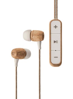 Energy Sistem Earphones Eco Bluetooth Beech Wood Headphones (In-Ear, Sustainable Wood, Hemp Cable, Microphone, USB Type C, Bluetooth 5.1)- Beech Wood