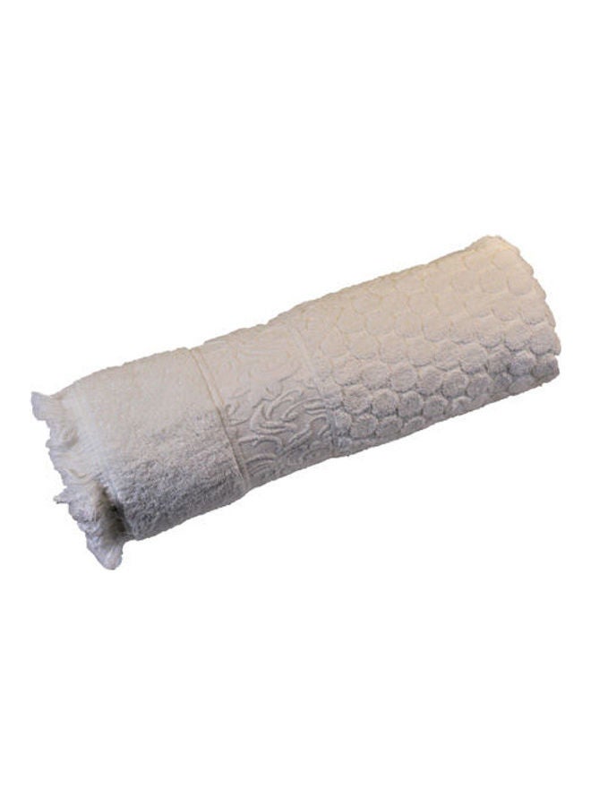 Towely - Jacquard Bath Towel White 90x160cm - Image 1