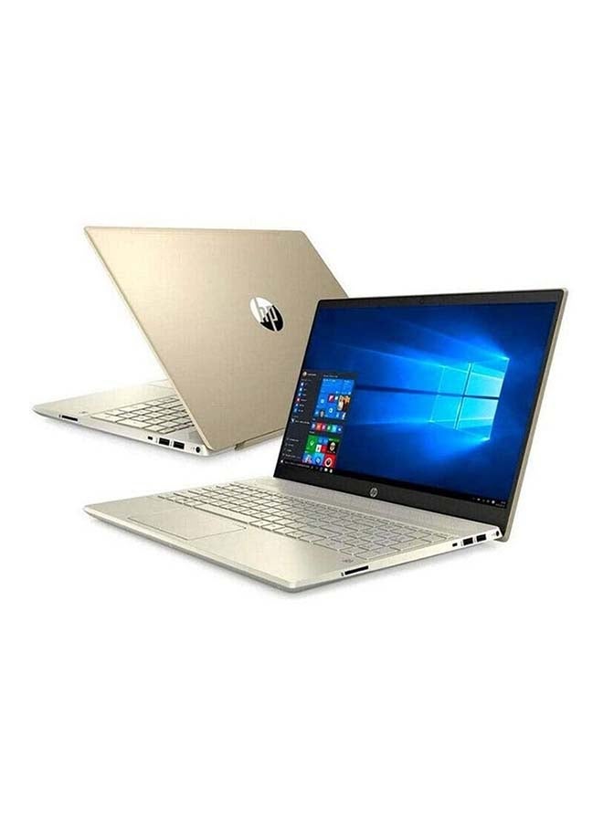 إتش بي - لابتوب بافيليون 15-EG0070wm بشاشة لمس 15.6 بوصة بدقة كاملة الوضوح ومعالج كور i7-1165G7 وذاكرة رام 8 جيجابايت ومحرك أقراص SSD بسعة 512 جيجابايت وبطاقة رسومات إنتل آيريس Xe ونظام ويندوز 10 اللغة الإنجليزية ذهبي مشرق - Image 1