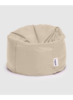 Ariika Leather Big Buff Bean Bag Beige 