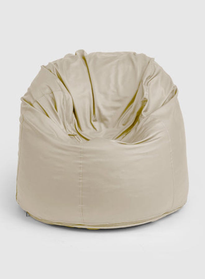 Ariika Leather Willow Bean Bag Beige 92 × 104cm 
