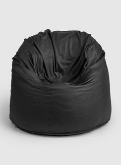 Leather Willow Bean Bag Black 92 × 104cm - v1646644289/N51378681A_1