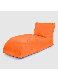 Leather Lounger Bean Bag Orange 130 × 75 × 62cm - v1646644290/N51378697A_1