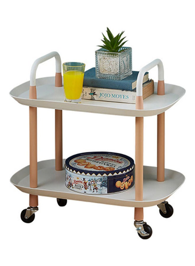 hoffmayer 2-Tier Multipurpose Cart White 58x37x58cm - Image 2