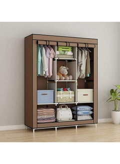 ALMUFARREJ Foldable Fabric Closet Organizer Brown 130x170x45cm  - Image 2