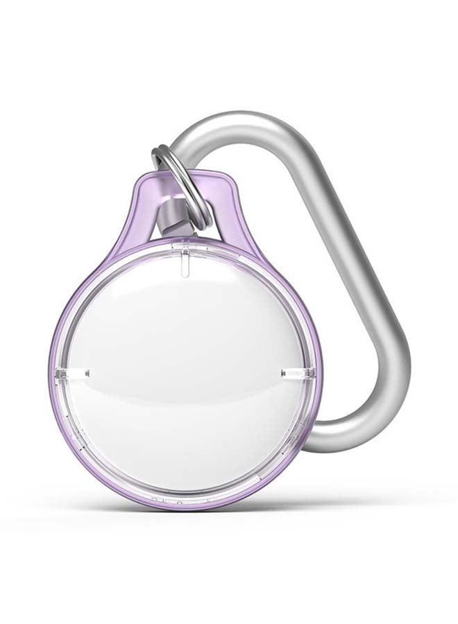 Ringke Cover for Apple Airtag Case Transparent With Keychain on keys, Accessories, Earbuds, Pet Collars - Purple - Image 1
