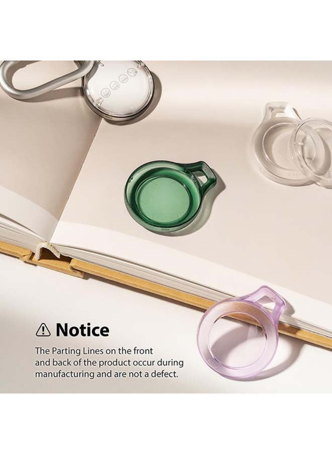 Ringke Cover for Apple Airtag Case Transparent With Keychain on keys, Accessories, Earbuds, Pet Collars - Purple - Image 3